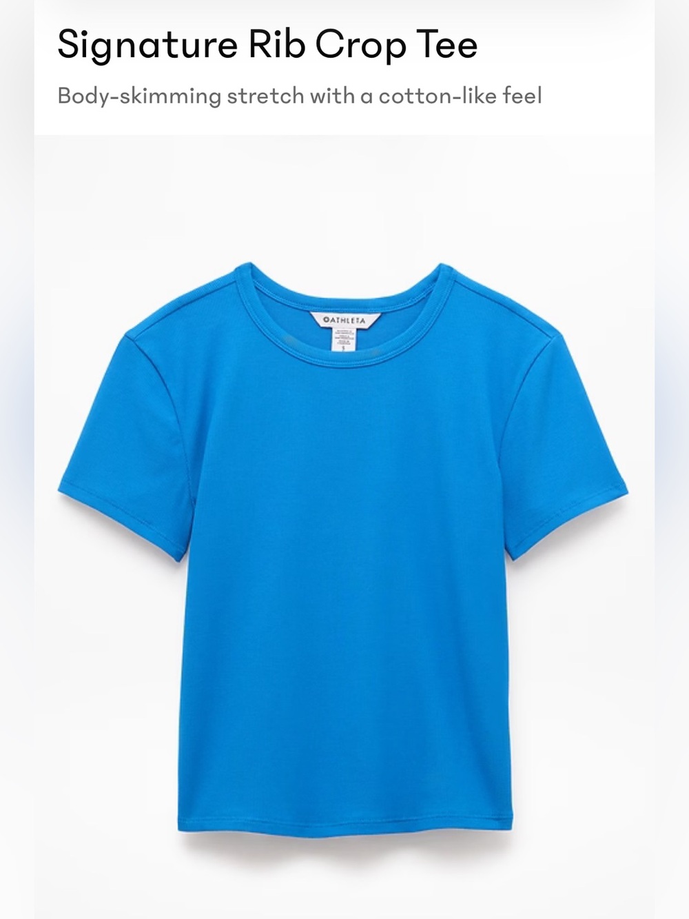 Athleta Signature Rib Crop Tee - Picture 5 of 5